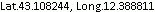 lt:43.108244, lg:12.388811