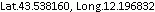 lt:43.538160, lg:12.196832